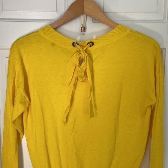 CAbi yellow tie back sweater - Picture 6 of 7